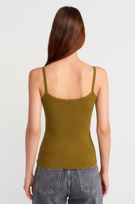 Slim Fit Ribbed Cotton Cami Top - Image 2