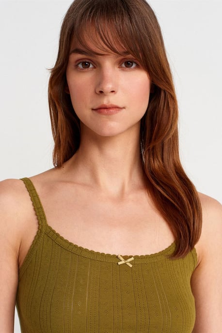 Slim Fit Ribbed Cotton Cami Top - Image 3