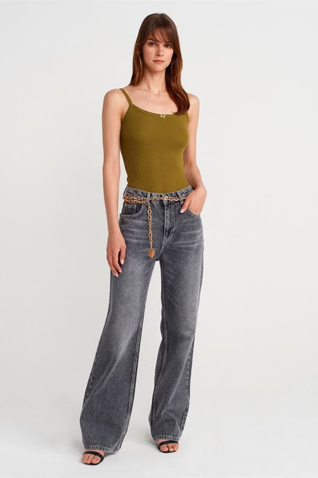 Slim Fit Ribbed Cotton Cami Top - Image 4