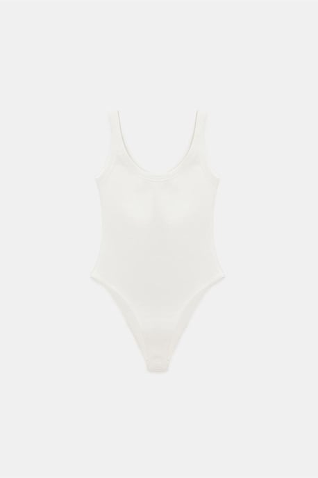 Sleeveless Ribbed Cotton-blend Bodysuit - Image 6