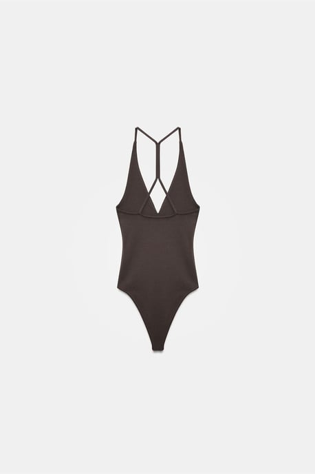 Slim Fit Cut-Out Halter Bodysuit - Image 6