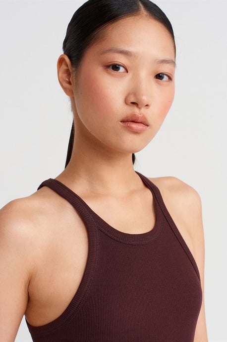 Ribbed Cotton Sleeveless Cami Blouse - Image 4