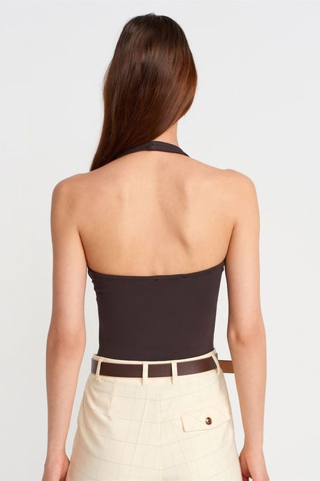 Ribbelige Halternek Mouwloze Blouse - Image 2