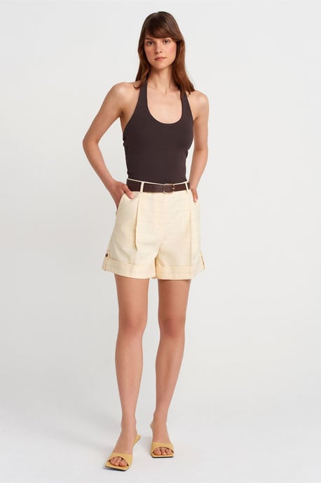 Ribbelige Halternek Mouwloze Blouse - Image 4