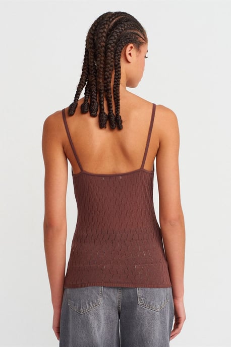 Textuur Crop Cami Blouse met Strikdetail - Image 2