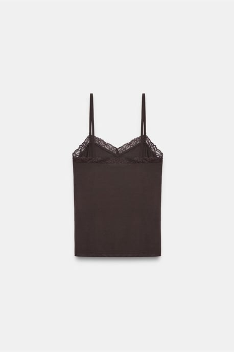 Slim Fit Ärmlös V-ringad Cami Blus - Image 6