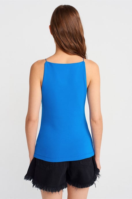 Slim-Fit Halterhals Jersey Blouse - Image 2
