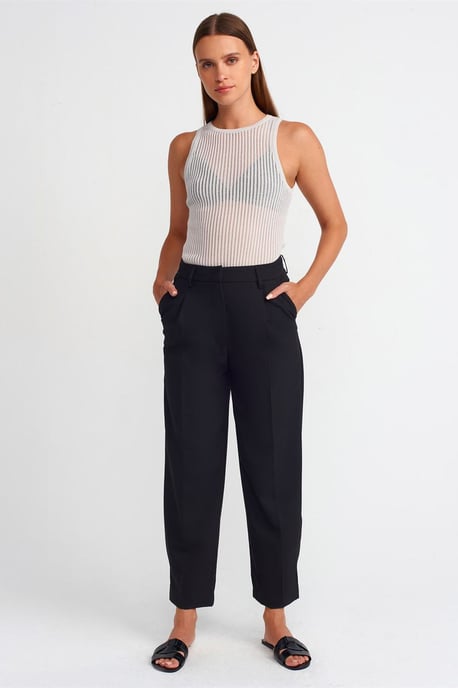 Ribbad ärmlös stickad blus - Image 3