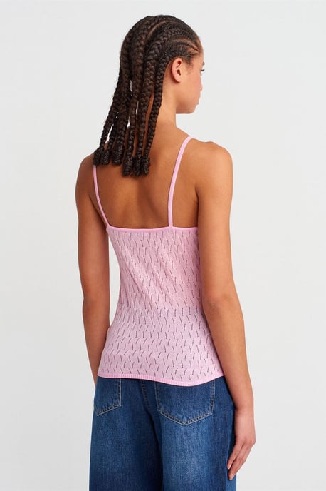 Getextureerde Crop Cami Blouse met Strikdetail - Image 2