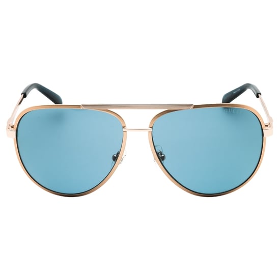 Guess Blue Lens Gold Frame Sunglasses - Image 1