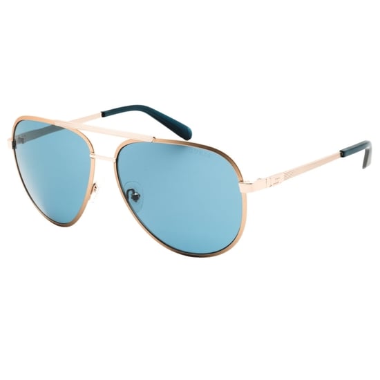 Guess Blue Lens Gold Frame Sunglasses - Image 2