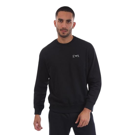 Emporio Armani EA7 Heren geribd sweatshirt met lange mouwen (Marineblauw) - Image 1