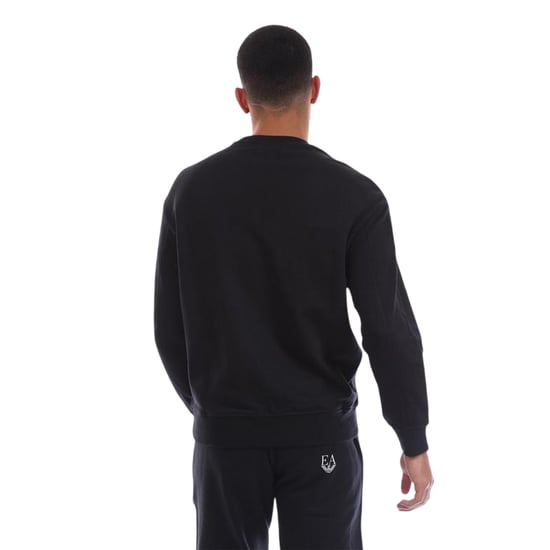 Emporio Armani EA7 Heren geribd sweatshirt met lange mouwen (Marineblauw) - Image 2