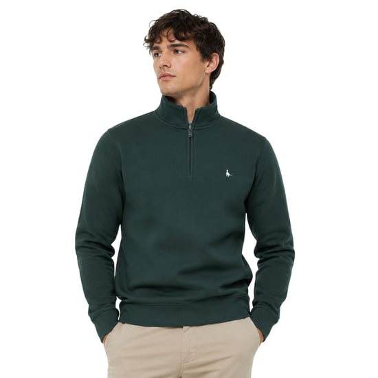Jack Wills Heren Barchester Halve Rits Sweatshirt (Pine) - Image 3