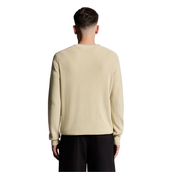 Lyle & Scott Mens Ribbed Raglan Jumper (Grey Taupe) - Image 2