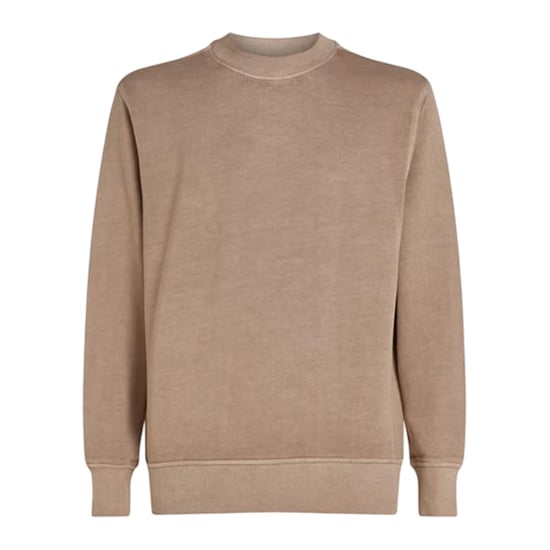 Calvin Klein Heren Puff Print Katoenmix Sweatshirt met Opdruk (Taupe Grijs) - Image 2