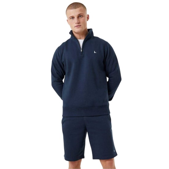 Jack Wills Mens Barchester Quarter Zip Sweatshirt (Navy) - Image 1