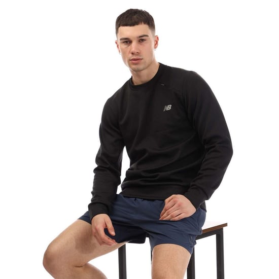New Balance Heren Crew Neck Athletic Sweatshirt (Zwart) - Image 4