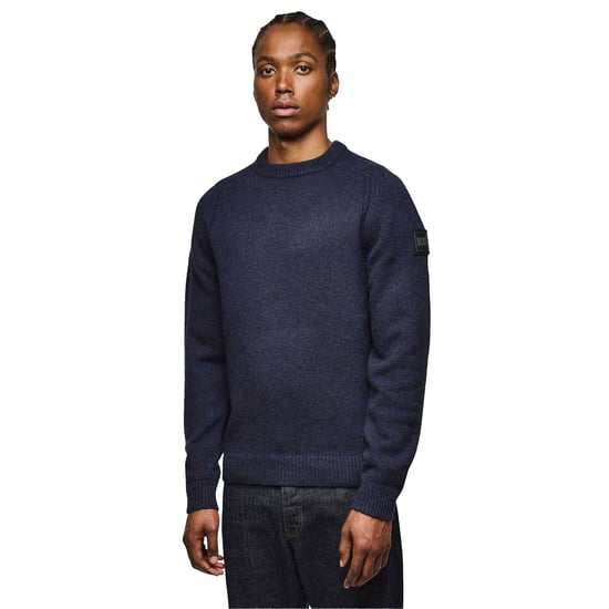 Weekend Offender Heren-sweater van wolmix uit Zagreb (Marine) - Image 3