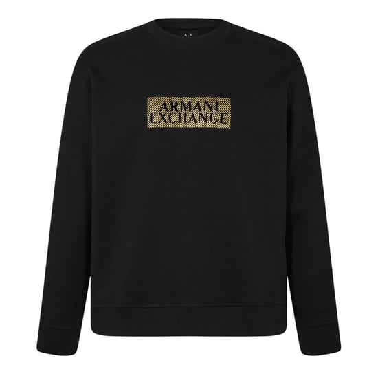 Armani Exchange Heren Sweatshirt met Ronde Hals en Logo (Zwart/Goud) - Image 2