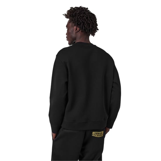 Armani Exchange Heren Sweatshirt met Ronde Hals en Logo (Zwart/Goud) - Image 4