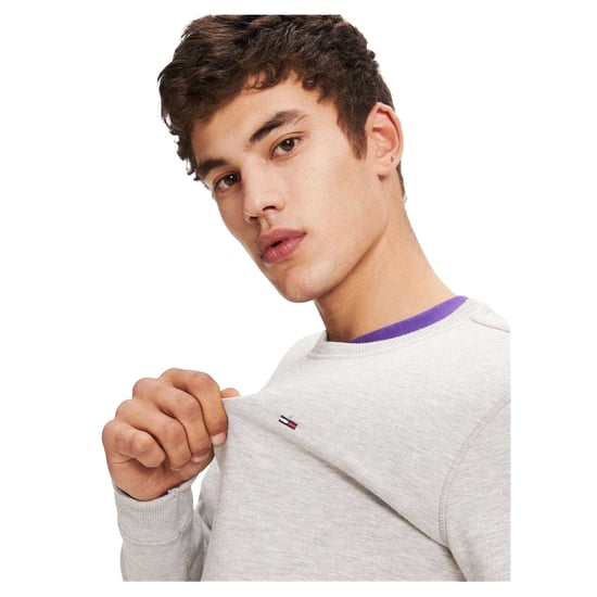 Tommy Jeans Heren fleece gevoerd sweatshirt (Grijze Heide) - Image 4