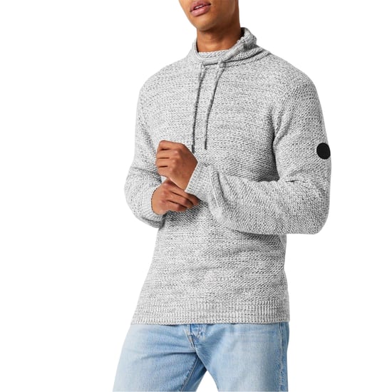 Firetrap Heren Marl Koehals Trui (Grijze Mergel) - Image 1