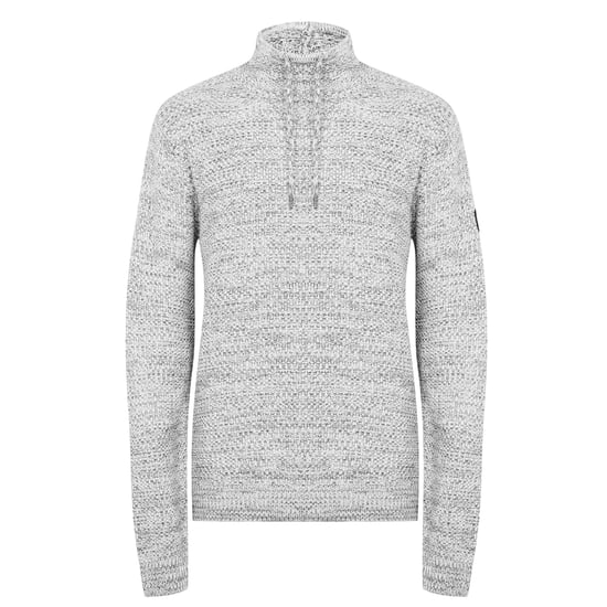 Firetrap Heren Marl Koehals Trui (Grijze Mergel) - Image 2
