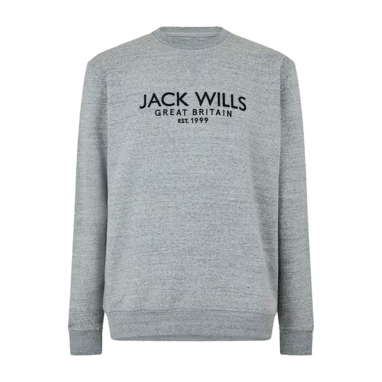 Jack Wills Heren Belvue Geborduurd Logo Sweatshirt (Grijze Mergel) - Image 2