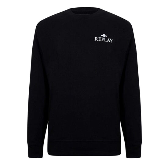 Replay Mens Logo Crew Neck Sweatshirt (Black) - Image 1