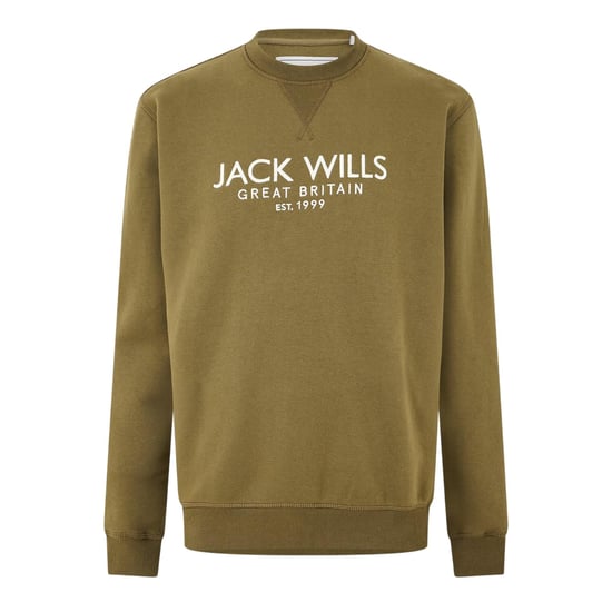 Jack Wills Heren Belvue Geborduurd Logo Sweatshirt (Blad) - Image 2