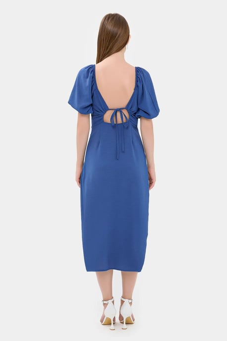 Sweetheart Neck Midi Dress with a Side Slit - Image 4