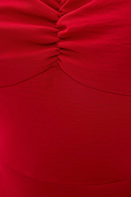 Sweetheart Neck Midi Dress with a Side Slit - Image 5