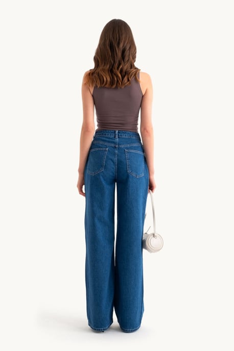High Waist Wide Leg Jeans - Image 4