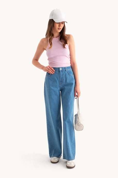 High Waist Wide Leg Jeans - Image 3