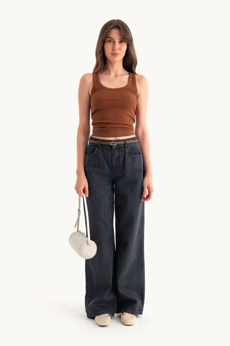 High Waist Wide Leg Jeans - Image 1