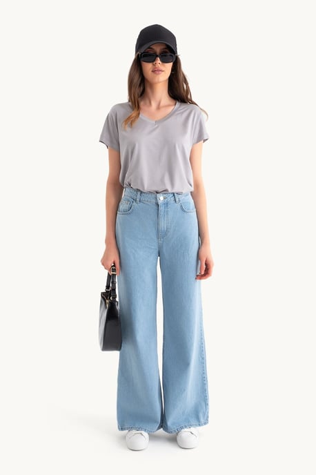 High Waist Super Wide Leg Jeans - Image 1
