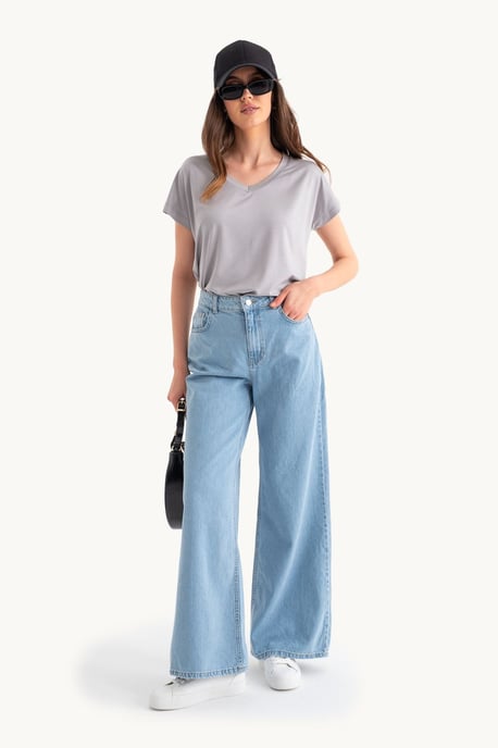 High Waist Super Wide Leg Jeans - Image 2