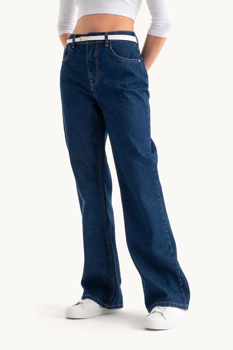 Hoge Taille Wijde Pijpen Jeans - Image 1