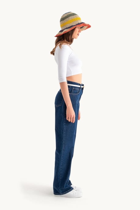 Hoge Taille Wijde Pijpen Jeans - Image 4
