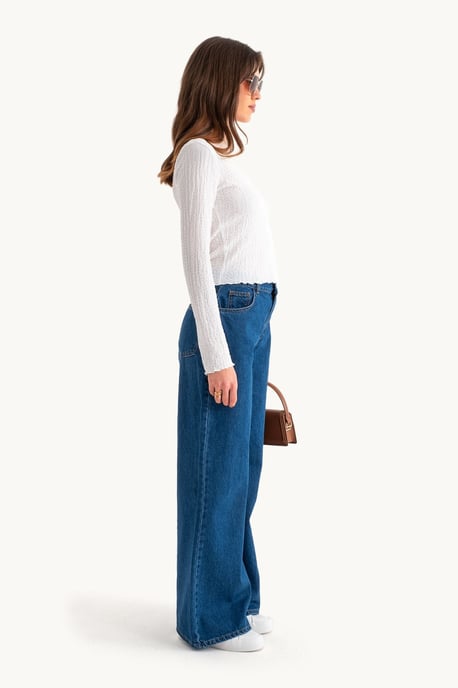 High Waist Super Wide Leg Jeans - Image 4