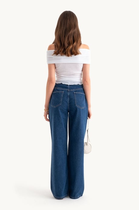 High Waist Super Wide Leg Jeans - Image 4