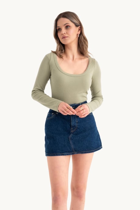 Långärmad Bas T-shirt i Bomull Croptop - Image 2
