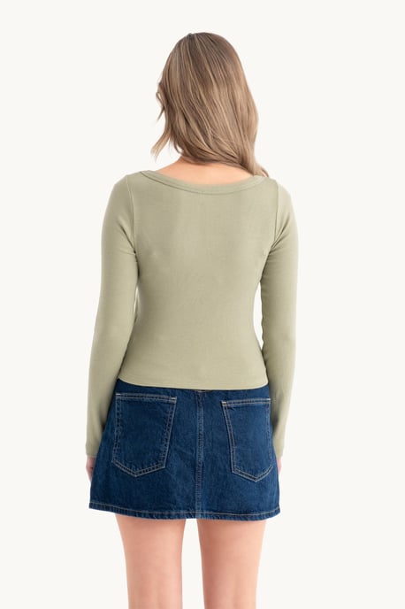 Långärmad Bas T-shirt i Bomull Croptop - Image 5