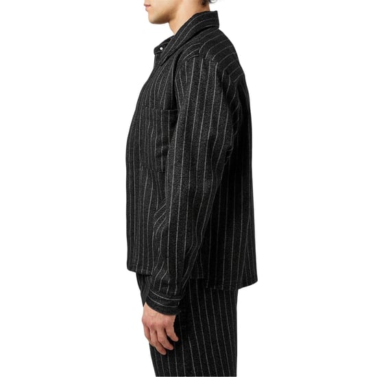 Represent Heren Pinstripe Relaxed Fit Overhemd (Zwarte streep) - Image 4