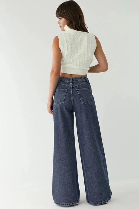 High Waist Wide Leg Jeans - Image 4