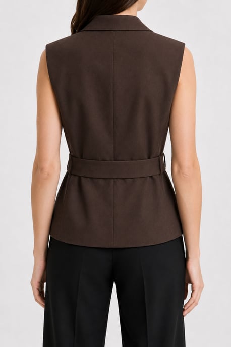 Geknoopte Katoen-linnen Vest - Image 5