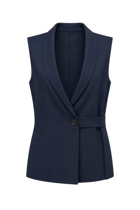 Gestrikte Katoen-linnen Gilet - Image 1