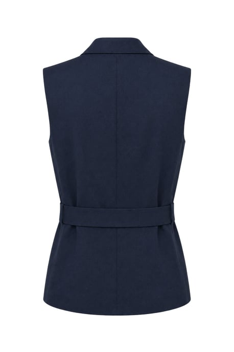 Gestrikte Katoen-linnen Gilet - Image 3