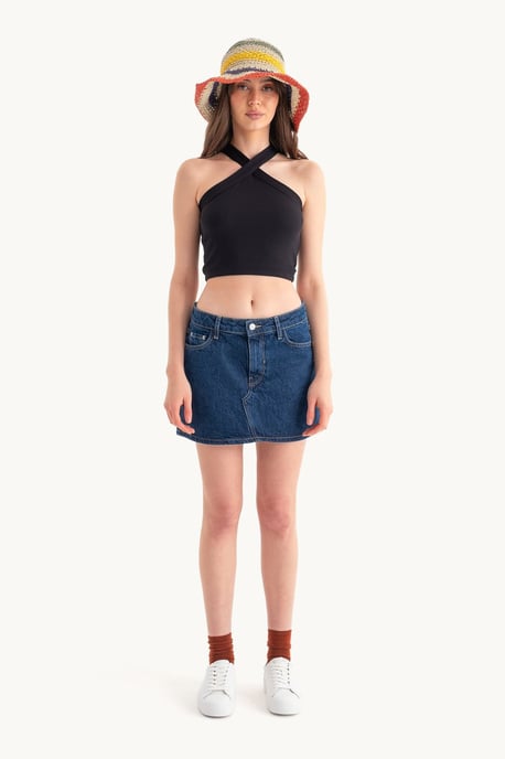 Halter Neck Cross Front Crop top - Image 2